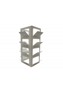 Rack for 12 mobile phones in white painted steel, JB 25-26-2025