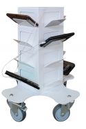 Rack for 12 mobile phones in white painted steel, JB 25-26-2025 by Jb Medico