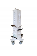 Rack for 12 mobile phones in white painted steel, JB 25-26-2025 by Jb Medico