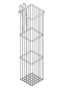 Catheter container, Wire basket 6,6 Litre, hook for T-slot, Stainless Steel (AISI 304), JB 161-350-150 by JB Medico