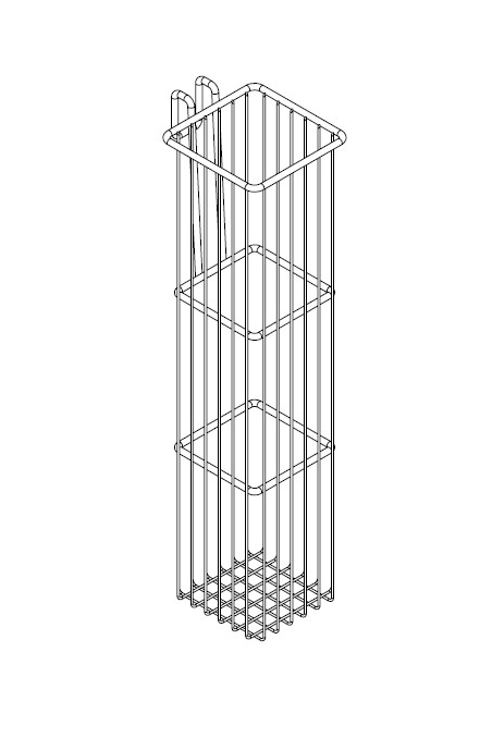 Catheter container, Wire basket 6,6 Litre, hook for T-slot, Stainless Steel (AISI 304), JB 161-350-150 by JB Medico