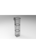 Catheter container, Wire basket 6,6 Litre, hook for T-slot, Stainless Steel (AISI 304), JB 161-350-150 by JB Medico