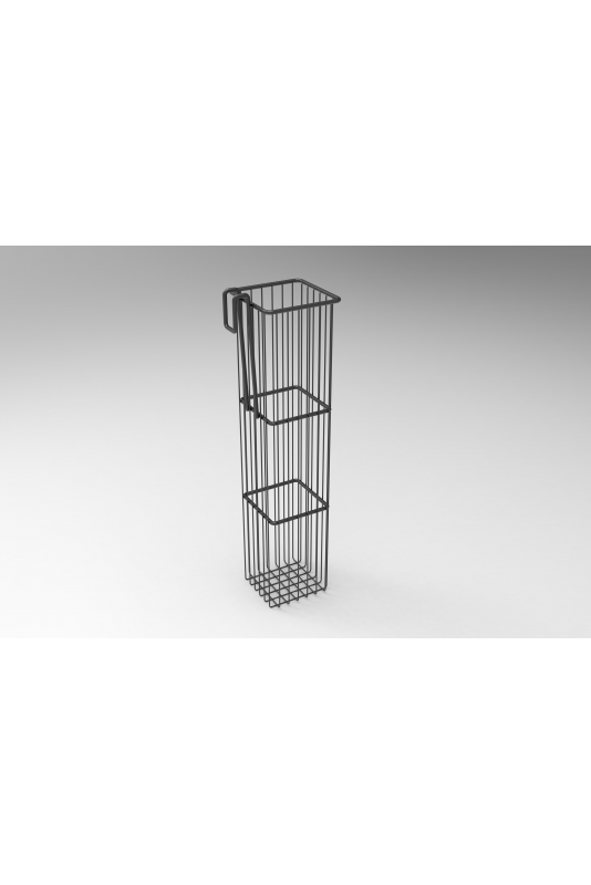 Catheter container, Wire basket 6,6 Litre, hook for T-slot, Stainless Steel (AISI 304), JB 161-350-150 by JB Medico