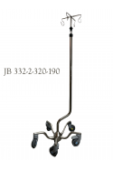 IV Pole XXL, "One Hand" telescopic solution, 4 hooks. JB 332-2-320-190 by JB Medico