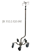 Infusionsstativ XXL, "One Hand", 4 kroge, rustfast stål, JB 332-2-320-190 af JB Medico