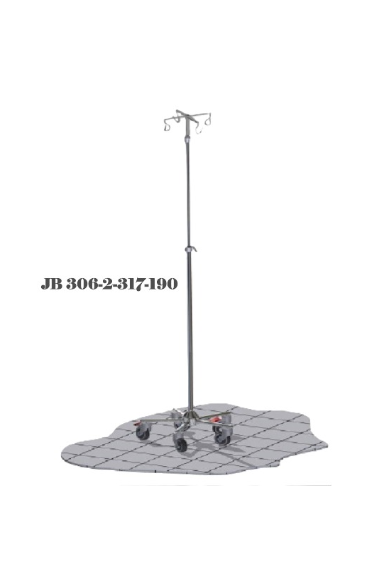 Porta sueros Small "One Hand" 4 ganchos, JB 306-2-317-190 de JB Medico