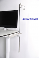 Teleskopstang, 940X25mm. kulisseskinne rørmonteret, rustfri stål (AISI 304), JB 190-25-940 af JB Medico