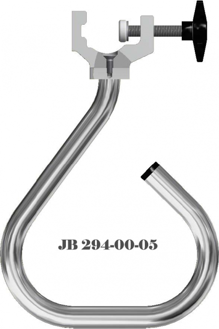 Håndtag, dropstativ rustfast stål, ergonomisk greb. JB 294-00-05 af JB Medico