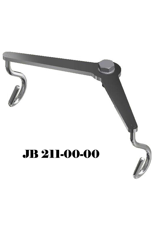 2 stærke kroge, vinklet, dropstativ. JB 211-00-00 af JB Medico 2 stærke kroge, vinklet, dropstativ. JB 211-00-00 af JB Medico