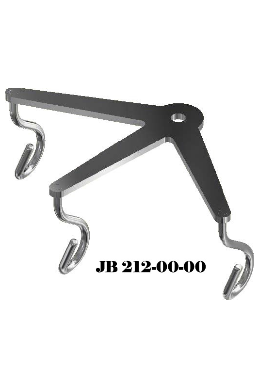 Krogtop, vinklet, 3-kroge til dropstativ, JB 212-00-00 af JB Medico Krogtop, vinklet, 3-kroge til dropstativ, JB 212-00-00 af JB Medico