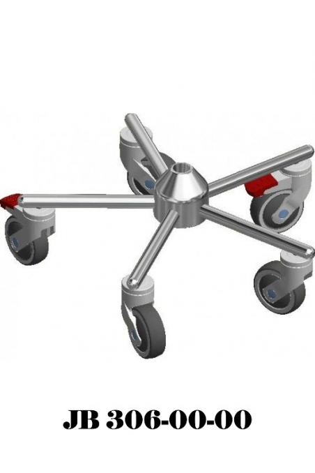Hjulbase, lige ben til dropstativ, JB 306-00-00 af JB Medico