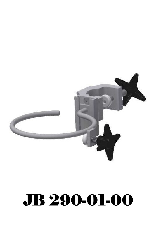 Ilt & Gas flaskeholder-top, Ø117 mm. hul Rustfri Stål (AISI 304), JB 290-01-00