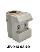 Kulisseklo, smal model, låses med to pinolskruer. Adapterbeslag og messingbøsning Ø20 mm hul. JB 045-03-20 af JB Medico