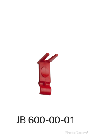 Soporte para mangueras de plástico rojo – compatible con riel escandinavo 10x30 mm, JB 600-00-01 by JB Medico