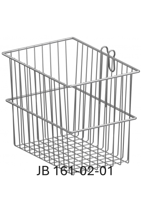 Cesta metálica cónica de 15 litros con gancho para riel con ranura en T, JB 161-02-01 by JB Medico