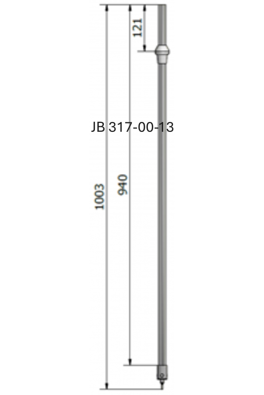 Telescopic pole for drop and infusion stands, JB 317-00-13 by JB Medico