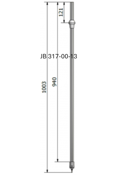 Telescopic pole for drop and infusion stands, JB 317-00-13 by JB Medico