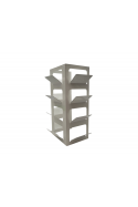 Charging Tower w/Rack for 12 phones and four wheels, DK-Plugs JB 680-400-15-25 by JB Medico
