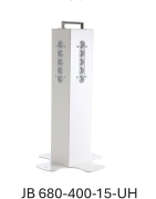 Skolestander, 15 stk. DK udtag m/jord, uden hjul, hvid farve, JB 680-400-15-UH af JB Medico