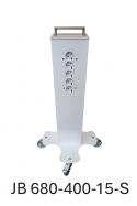 Skolestander, 15 stk. Schuko udtag med jord, med hjul, hvid farve, JB 680-400-15-S af JB Medico