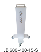 Skolestander, 15 stk. Schuko udtag med jord, med hjul, hvid farve, JB 680-400-15-S af JB Medico