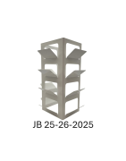 Rack til 12 mobiltelefoner i hvidmalet stål, JB 25-26-2025 af JB Medico