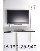 Teleskopstang, 940X25mm. kulisseskinne rørmonteret, rustfri stål (AISI 304), JB 190-25-940 af JB Medico