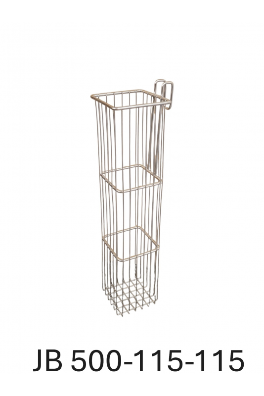 Catheter container, Wire basket 6,6 Litre, hook for T-slot, Stainless Steel (AISI 304), JB 161-350-150 by JB Medico Catheter container, Wire basket 6,6 Litre, hook for T-slot, Stainless Steel (AISI 304), JB 161-350-150 by JB Medico