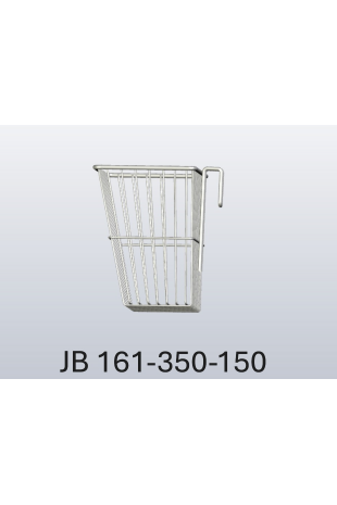 Cesta de alambre cónica de 6,9 litros con gancho para riel en T, JB 161-350-150 por JB Medico