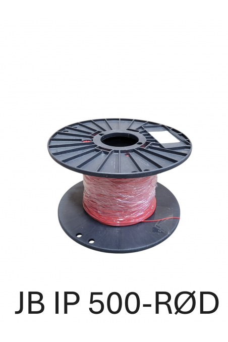 Træksnor, kaldesnor, plast-spole 500 meter, rød i LDPE- plast, JB IP 500-RØD, af JB Medico