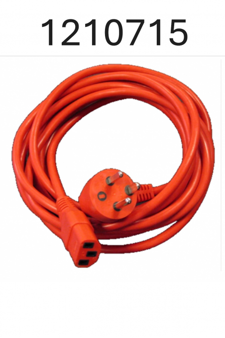 Cable de red hospitalario danés, rojo, acodado, 0,5 metros, C13, 1210715 by JB Medico