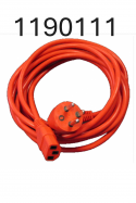 Cable de red hospitalario danés, rojo, acodado, 2 metros, C13. 1190111 por JB Medico