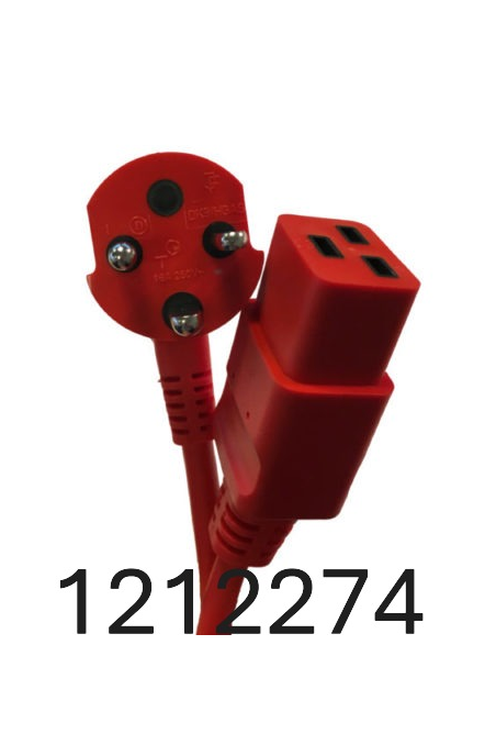 Cable de red hospitalaria danesa de 4,5 m, rojo C19. 1212274 por JB Medico