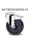 Alpha Inox – Rueda giratoria con freno, goma resistente al calor, Ø100 mm, 8477IDG100P30-13 by JB Medico