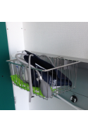 Wire basket 7 L, conical, T-slot hook. JB 161-01-01, by JB Medico