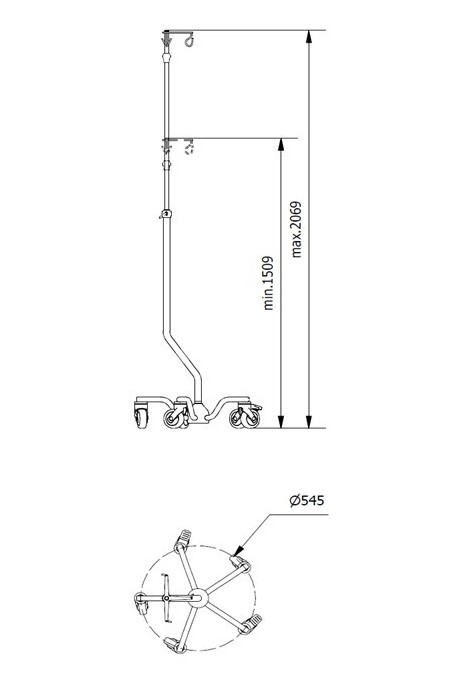 Soporte para infusión XXL "One Hand". JB 332-2-321-216 por JB Medico
