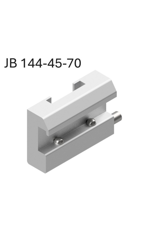 JB 144-45-70 Sliding clamp, DIN standard, wide model, with 2 ball locks. and T-slot, e.g. Bird Blenders. by JB Medico