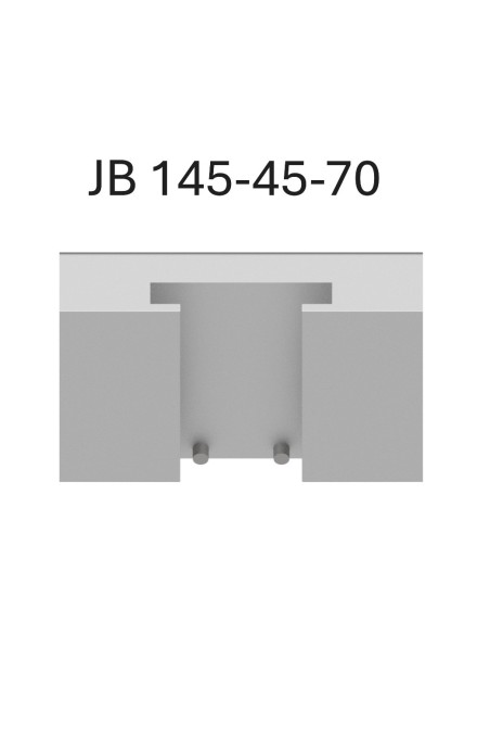 JB 145-45-70 Kulisseklo, DIN, bred model, med 1 kuglelås. og T-spor for eks. Bird Blenders. 45x70x6,57mm af JB Medico