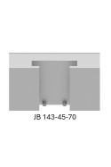 JB 143-45-70 Kulisseklo, bred model, låses med to pinolskruer, EU-DIN og T-spor for eks. Bird Blenders af Jb Medico