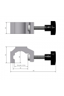 Soporte múltiple - El accesorio se puede conectarse en cualquier lugar. Se adapta a Ø16-41 mm., JB 158-00-00 por JB Medico