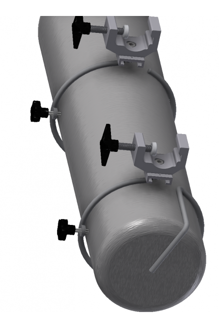 Ilt & Gas flaskeholder-top, Ø117 mm. hul Rustfri Stål (AISI 304), JB 290-01-00