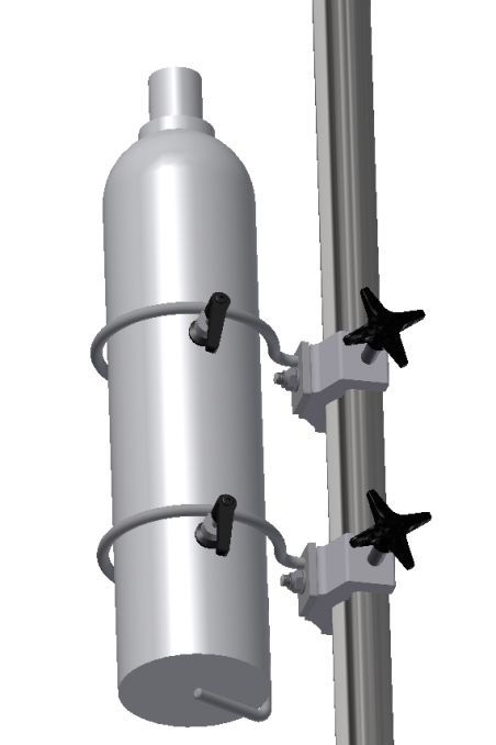 Ilt & Gas flaskeholder-top, Ø117 mm. hul Rustfri Stål (AISI 304), JB 290-01-00