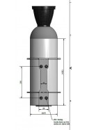 Vægbeslag CO2 flasker, Eks. Air Liquide Ø183 mm. hul Rustfri Stål (AISI 304),  JB 283-01-00 af JB Medico