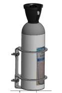 Vægbeslag CO2 flasker, Eks. Air Liquide Ø183 mm. hul Rustfri Stål (AISI 304),  JB 283-01-00 af JB Medico