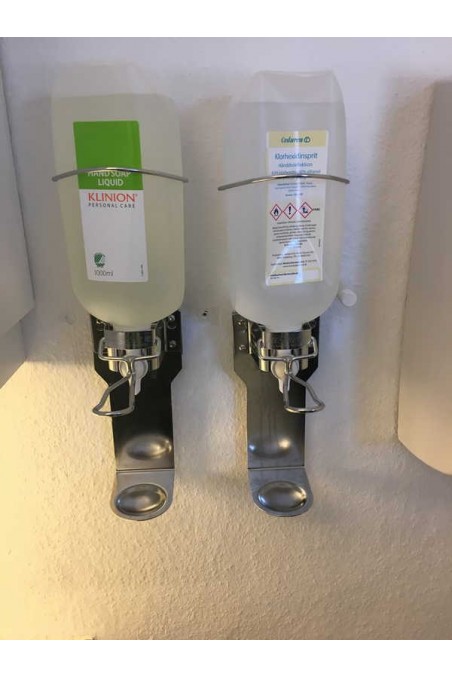 Soap and alcohol dispenser for bottles, 6 cm arm. JB 06-21-50 by JB Medico