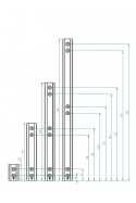Soporte de pared con ranura en T para 3 portacajas de guantes, JB 47-00-03 by JB Medico