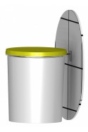 Kanyle-Boxenhalter, 21 litros, Ø280mm, Edelstahl, JB 267-00-00 von Jb Medico