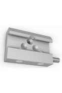 Rail Clamp, wide model, two-ball clasp, three holes, JB 144-03-00 by JB Medico